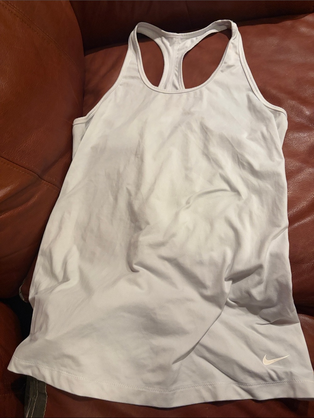 Nike Women’s White Racerback Athletic Tank Dri-Fit XL Buttery Soft